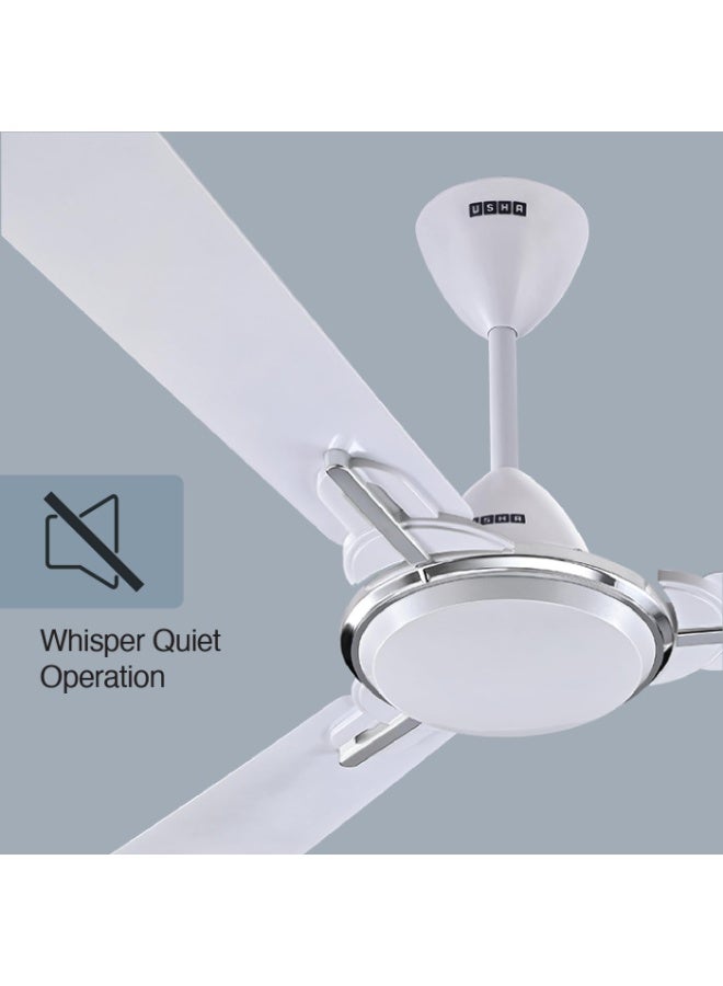 أوشا USHA Striker One 1200mm | BEE Star Rated |High Speed Decorative Ceiling Fan | 2 Year Warranty | (Pearl White) Pack of 1 - Image 3
